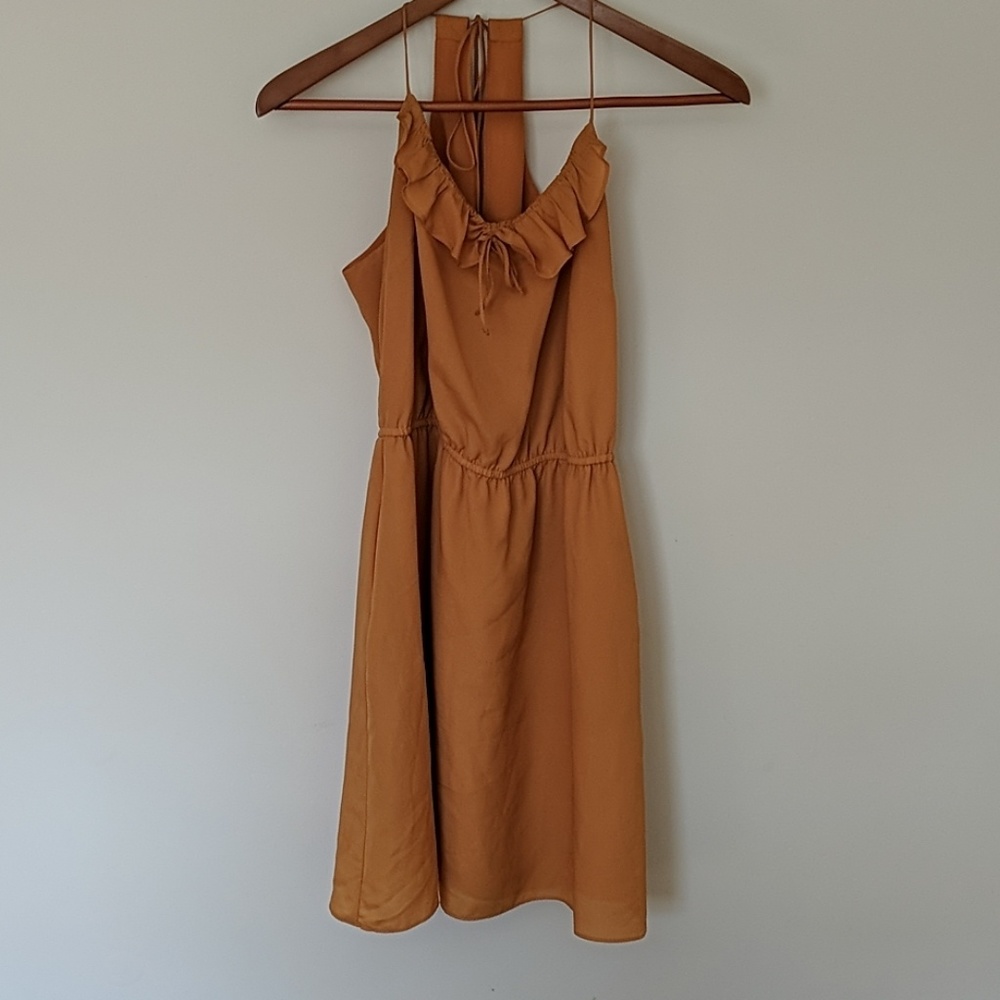 BCBG Generation yellow ruffle sundress